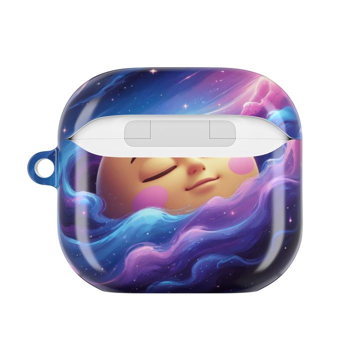 Dreamy Galaxy AirPod Case – Cute Moon & Stars, 360° Designer Protection