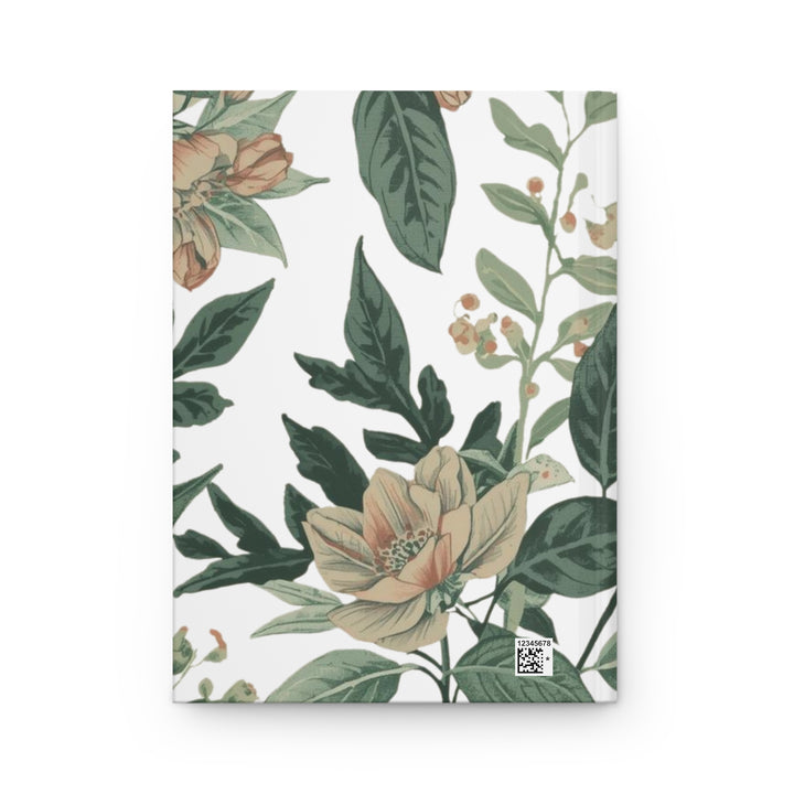 Floral Matte Hardcover Journal – Vintage Botanical Chic, Customizable Diary