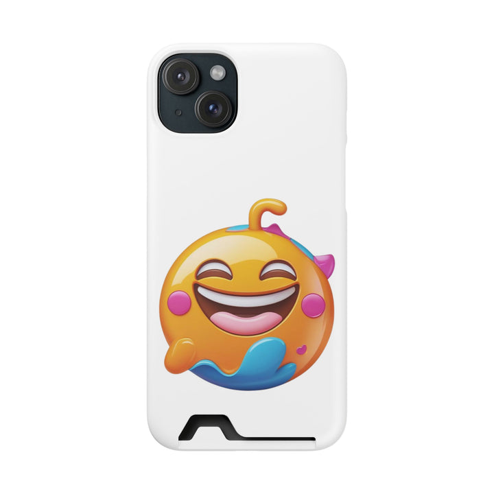 Emoji Smiley Card Holder Phone Case – Fun, Slim & MagSafe Compatible