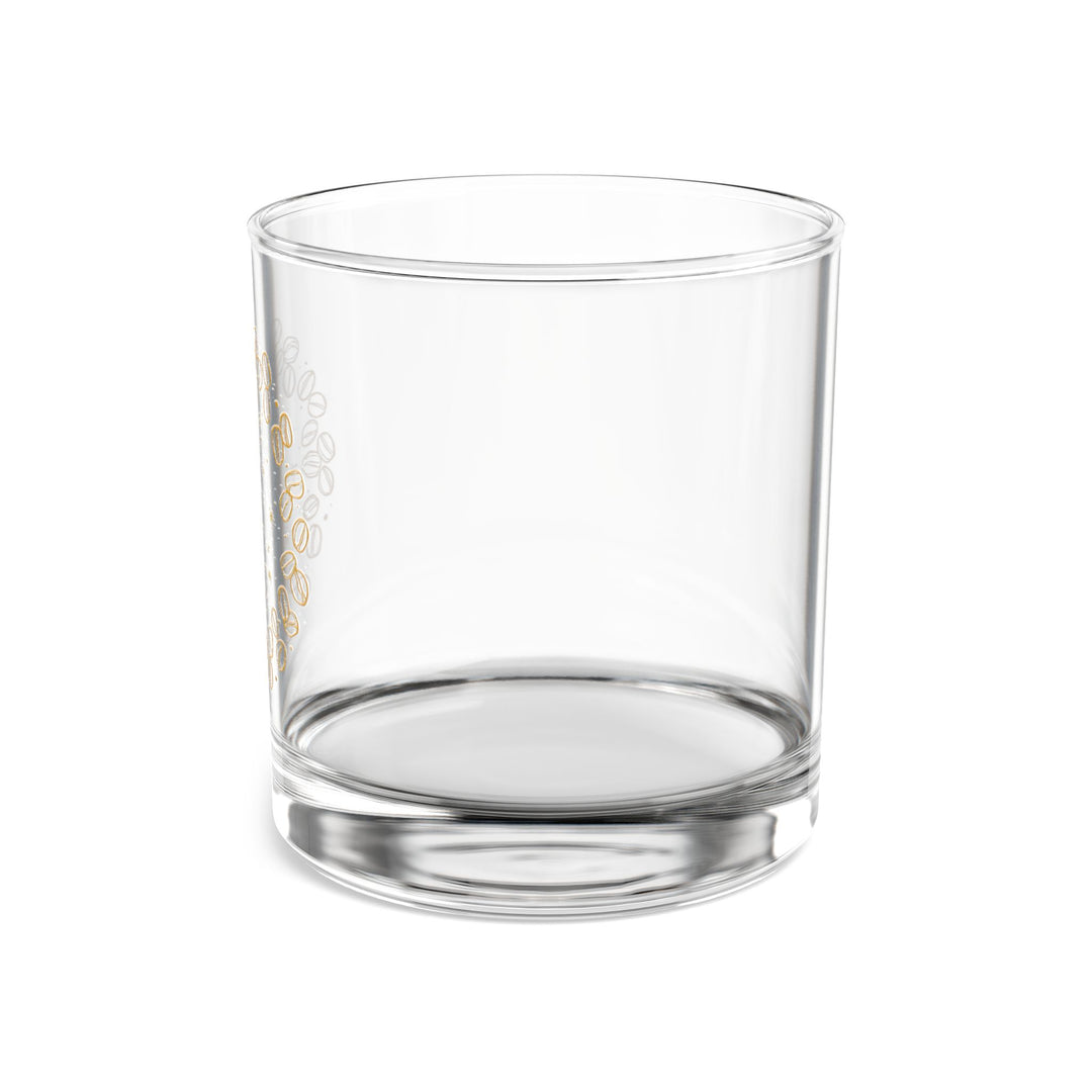 Classic 10oz Rocks Glass – Coffee Bean Art, Durable, Stylish Barware