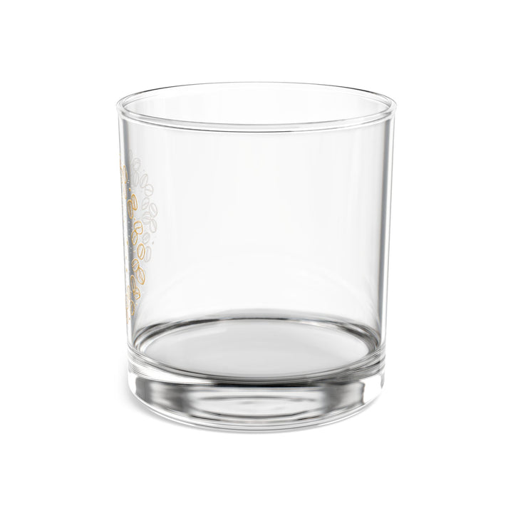 Classic 10oz Rocks Glass – Coffee Bean Art, Durable, Stylish Barware