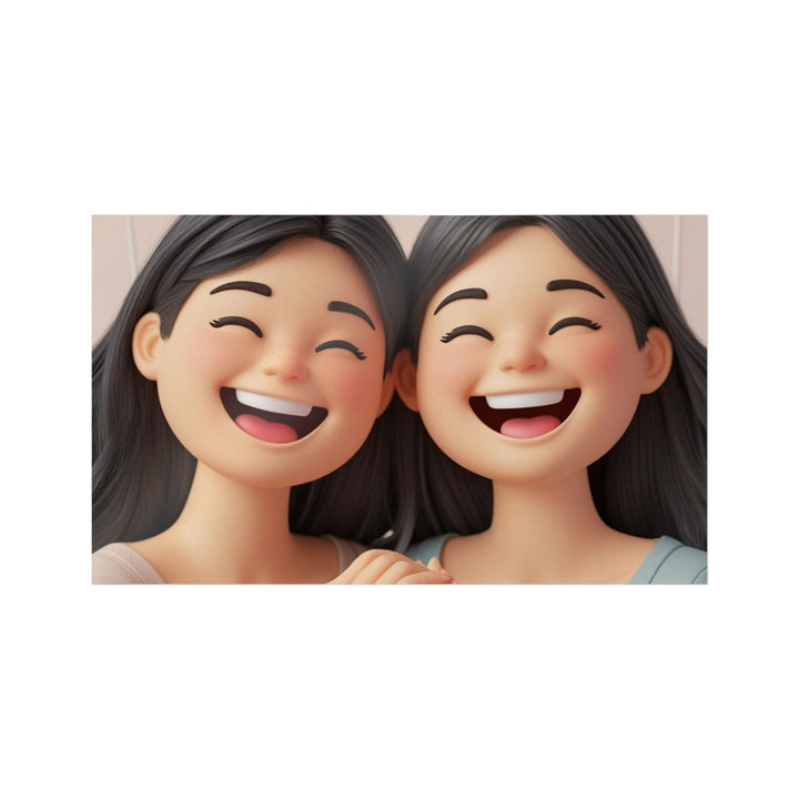 3D Cartoon Friendship Die-Cut DTF Sticker – Waterproof, Vibrant & Trendy