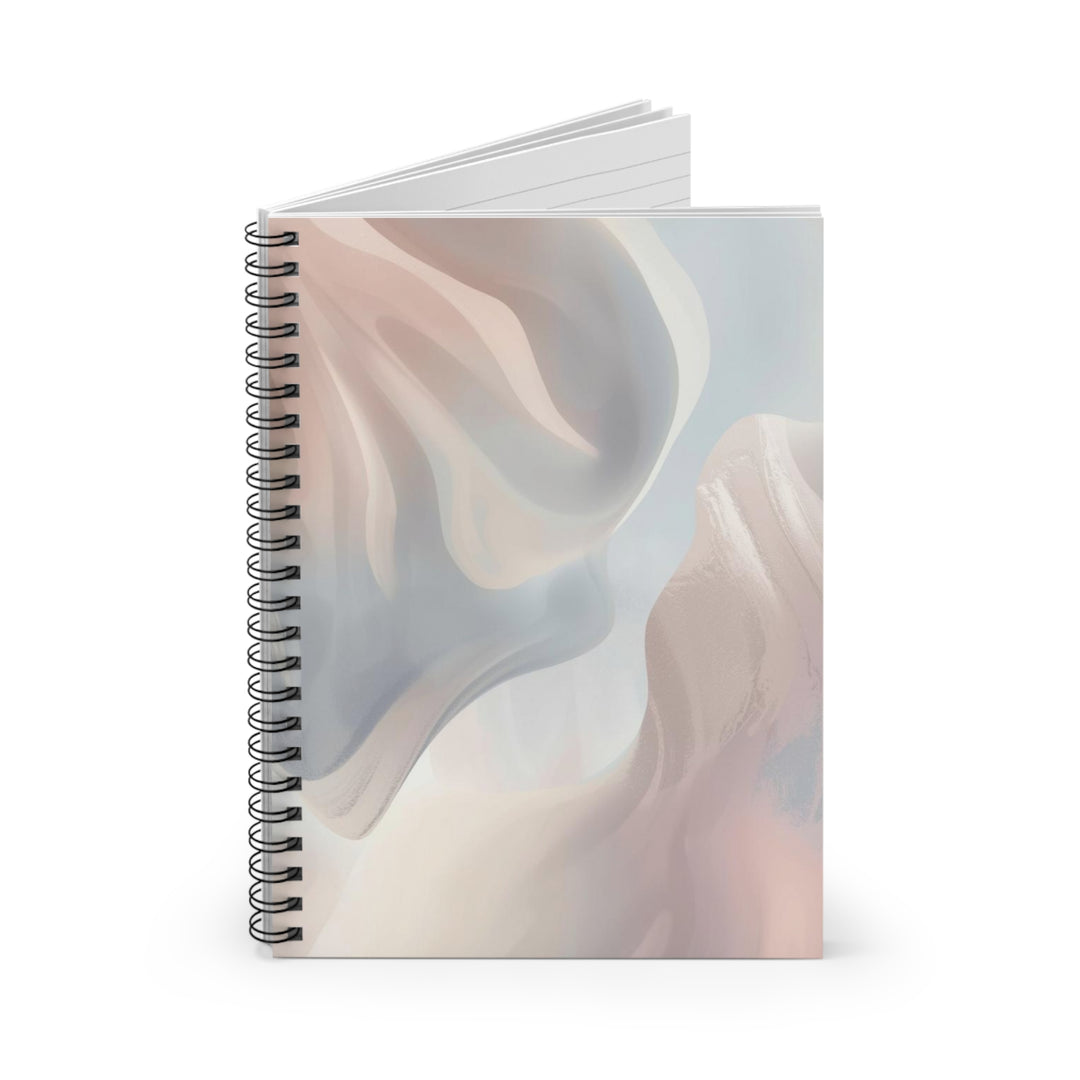Chic Pastel Spiral Notebook – Premium Ruled Journal, Modern Abstract Design