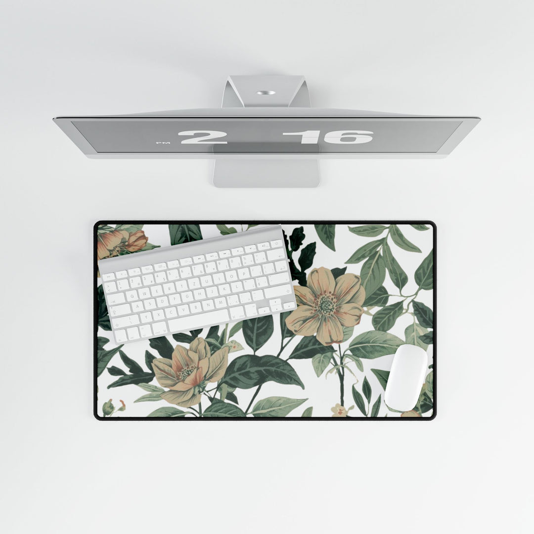 Vintage Floral Desk Mat – Premium, Waterproof, Anti-Fray Workspace Pad