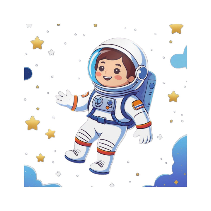 Playful Space Astronaut Die-Cut DTF Sticker – Premium, Durable & Fun