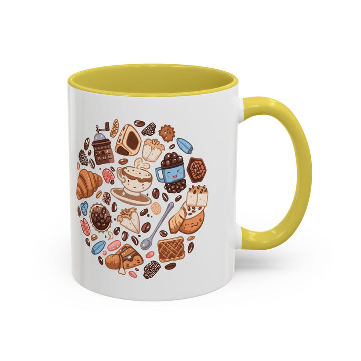 Colorful Cartoon Café Mugs 11oz/15oz – Playful Coffee & Dessert Art Cups