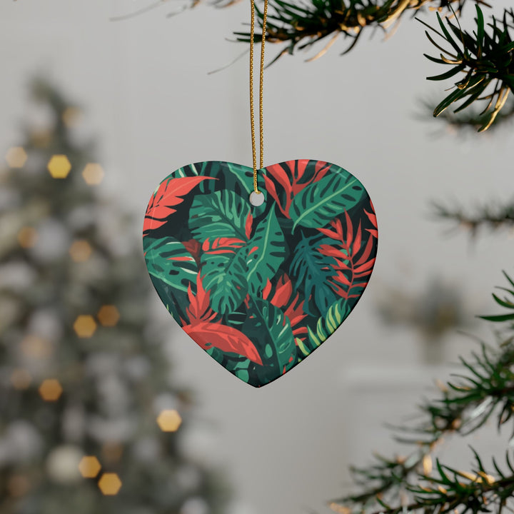 Personalized Tropical Leaf Ceramic Ornaments – Custom Sets, Trendy Decor
