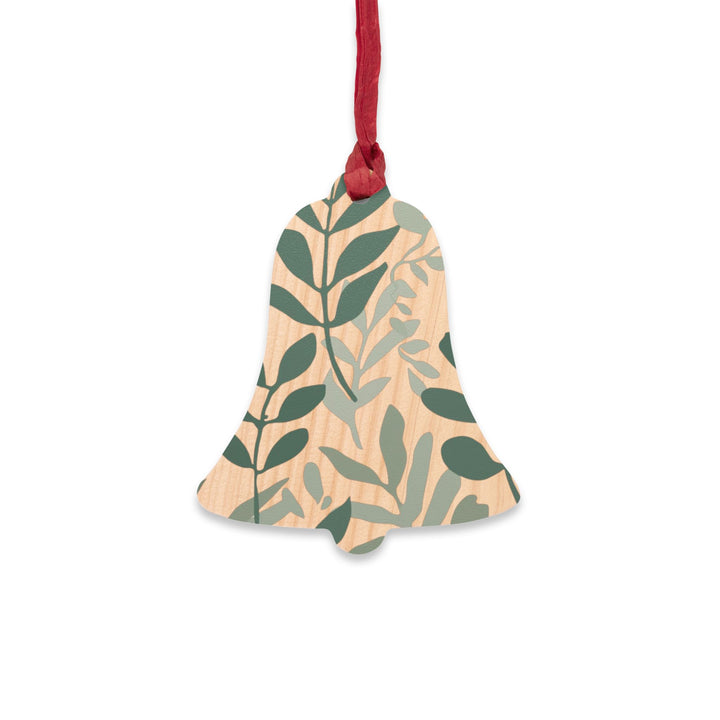 Handcrafted Wooden Ornaments – Modern Botanical Nature-Inspired Décor