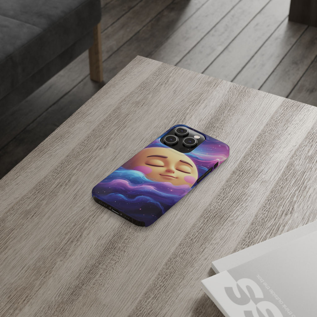 Galaxy Moon Slim Phone Case – Ultra-Thin, Cute Cosmic Style & Protection