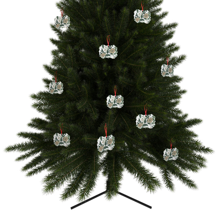 Vintage Floral Aluminum Ornament – Elegant Matte, Personalize & Gift (1-20pc)