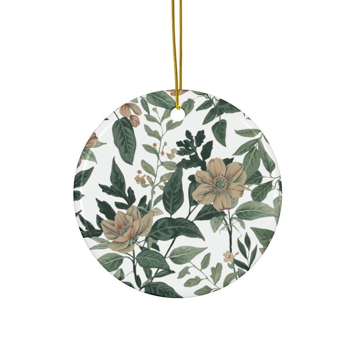 Custom Double-Sided Ceramic Ornaments – Vintage Floral Botanical Gift Set