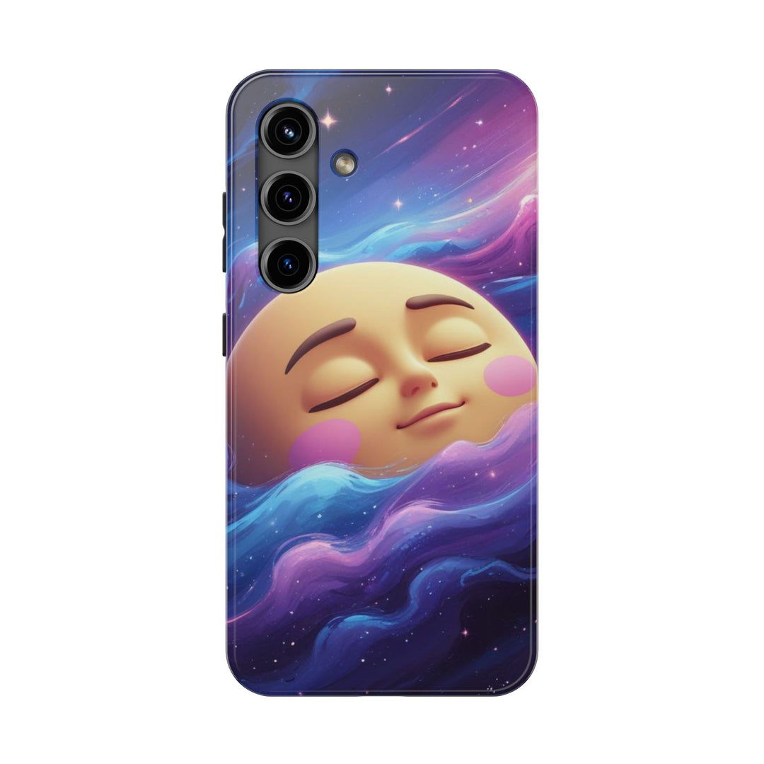 Tough Galaxy Moon Phone Case – Cute Space Design, Shockproof & Slim