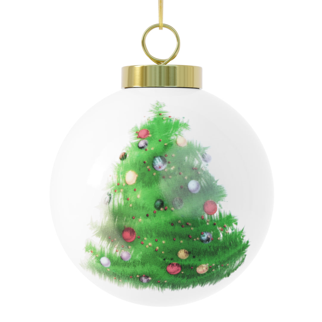 Personalized Emoji Holiday Ball Ornament – Cheerful, Custom & Glossy Decor