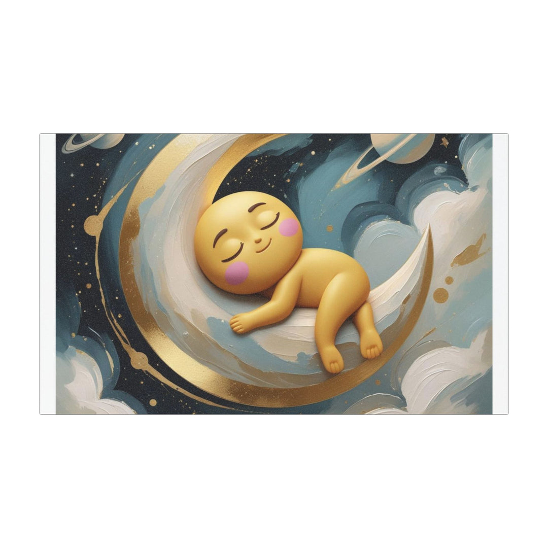 Custom Car Magnet – Cute Celestial Baby Moon Design, Weatherproof & Removable