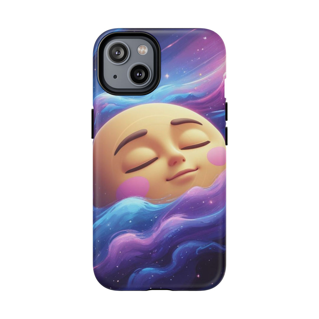 Tough Magnetic Galaxy Case – MagSafe Dual Layer, Cute Moon & Cosmic Vibes