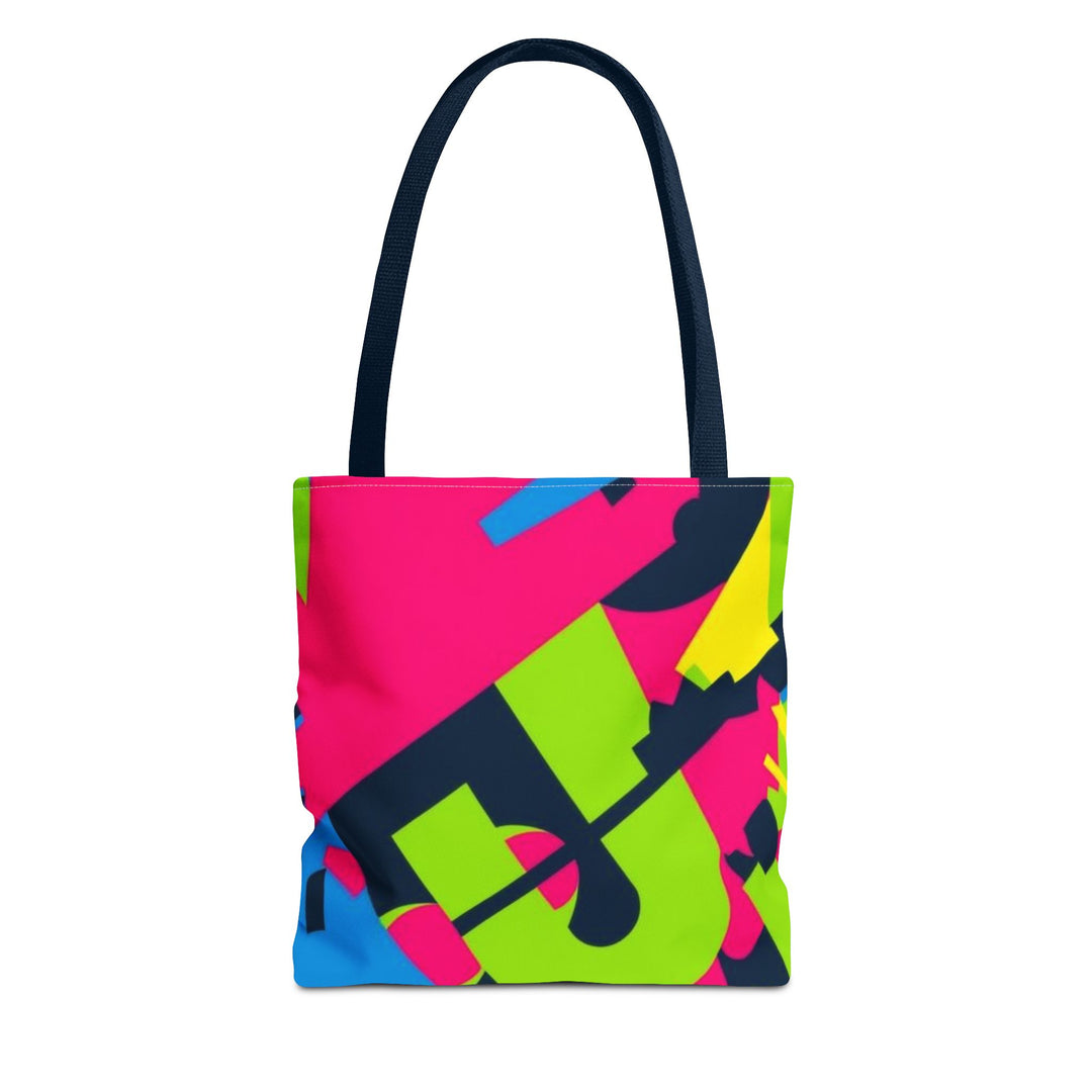 Bold Neon Geometry All-Over Print Tote Bag – Custom, Durable & Stylish