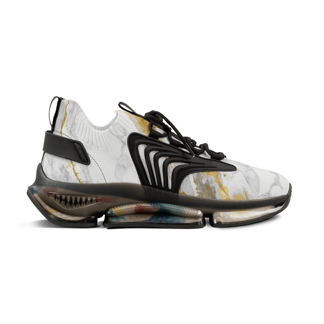 Men’s Mesh Sneakers – Marble Gold Design, Breathable, Fashion-Forward Comfort