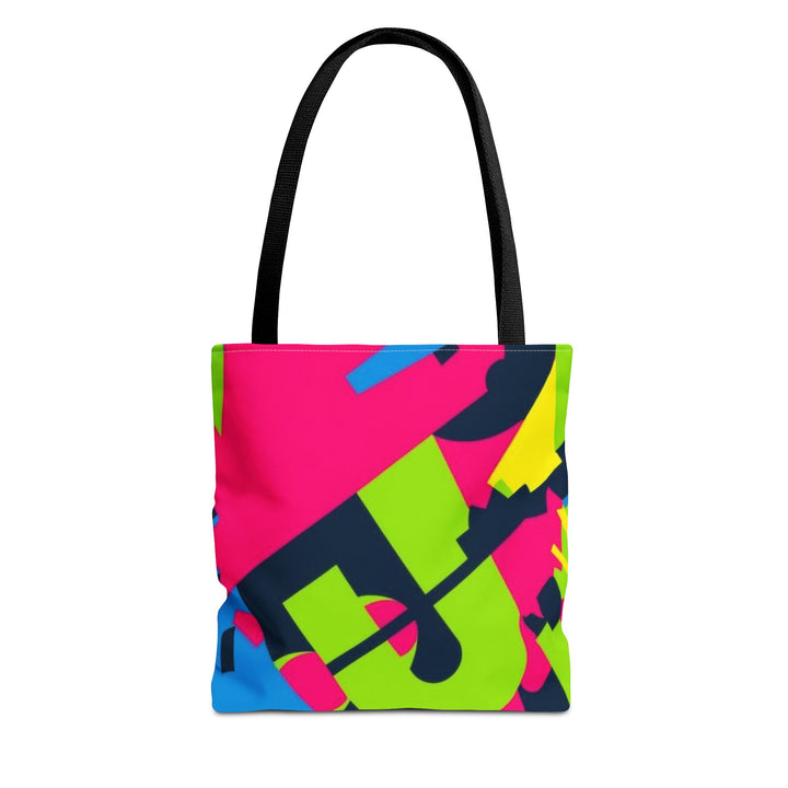 Bold Neon Geometry All-Over Print Tote Bag – Custom, Durable & Stylish