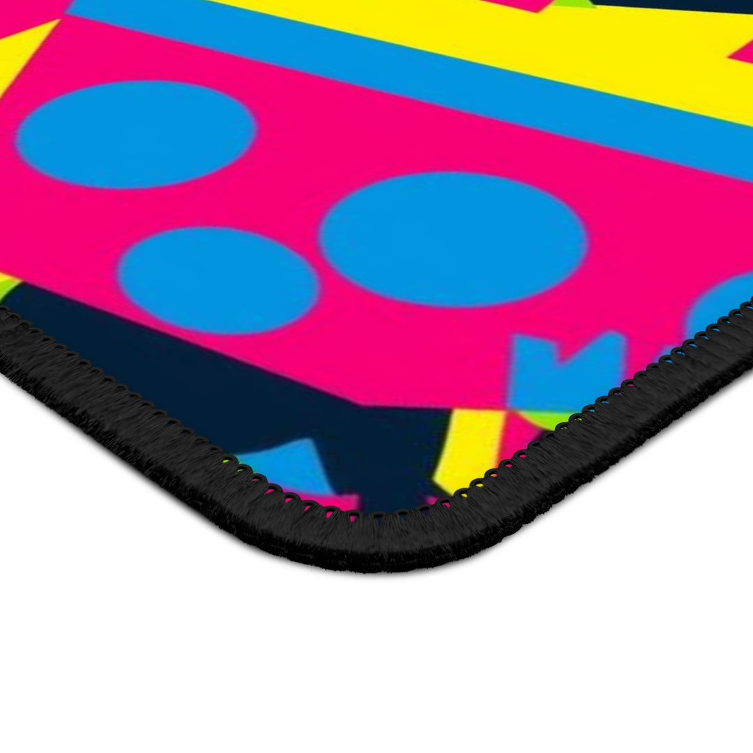 Neon Abstract Gaming Mouse Pad – Vibrant Geometric Desk Mat, 9x7