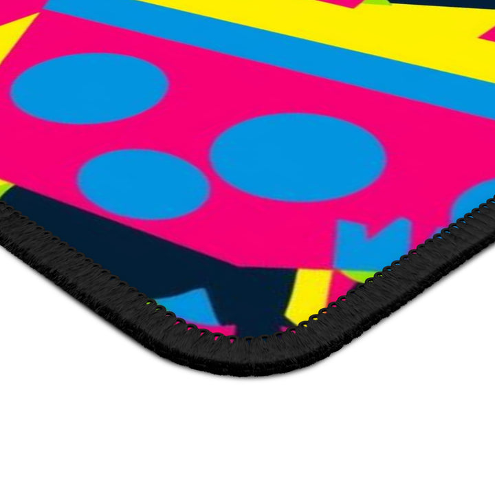 Neon Abstract Gaming Mouse Pad – Vibrant Geometric Desk Mat, 9x7