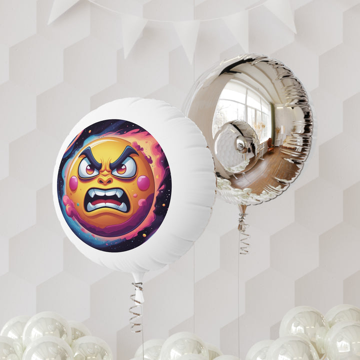 Custom Space-Themed Mylar Helium Balloon – Bold Angry Sun Party Decor