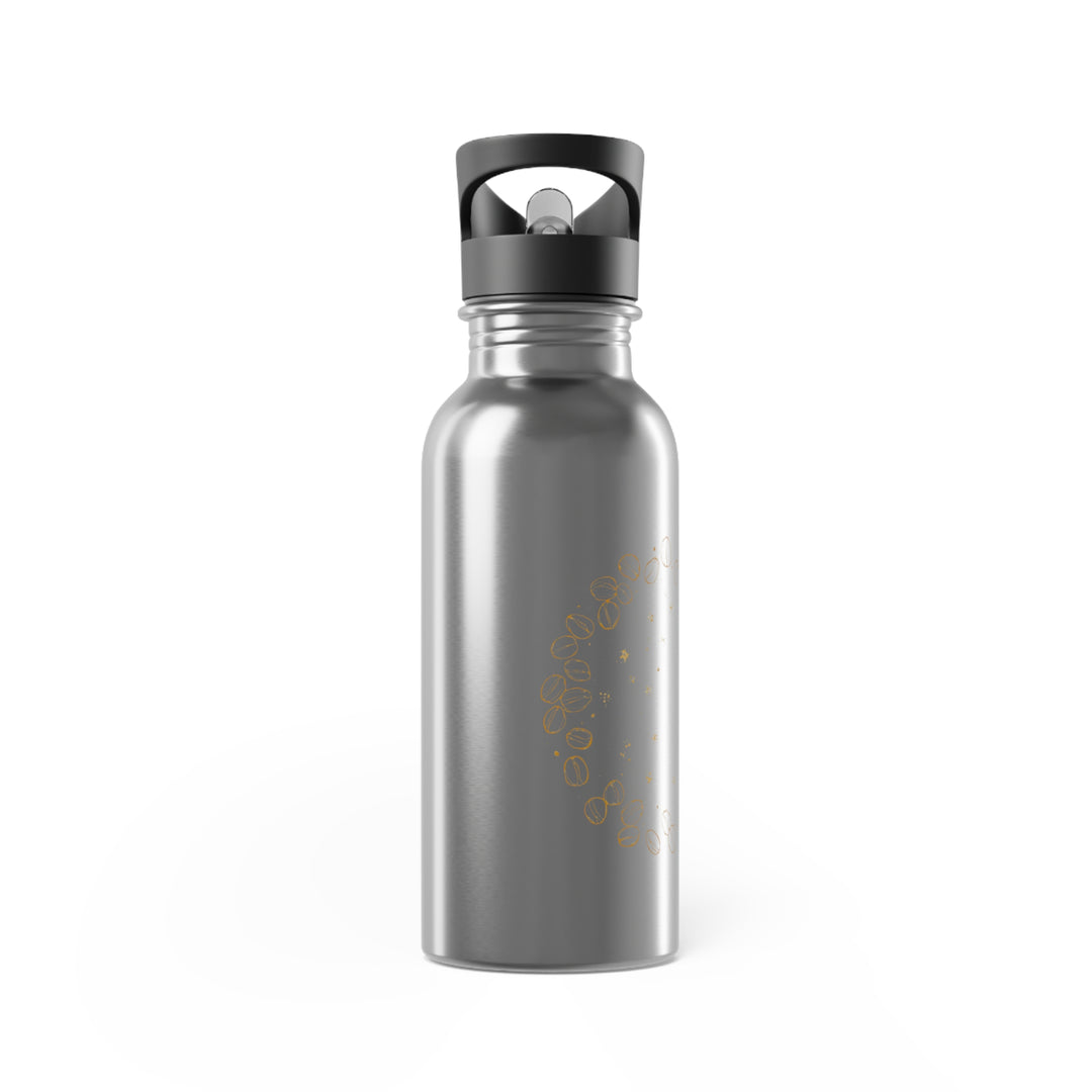 Chic Coffee Bean 20oz Stainless Steel Water Bottle w/ Straw – Leak-Proof, Stylish, Insulated