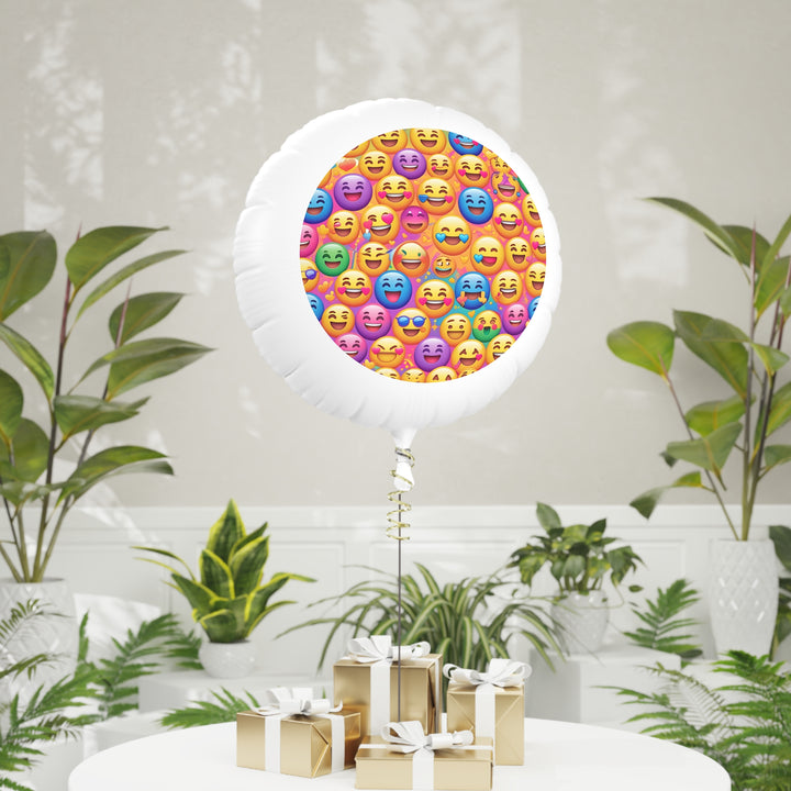 Custom Emoji Mylar Helium Balloon – Vibrant, Happy Faces for Any Party!