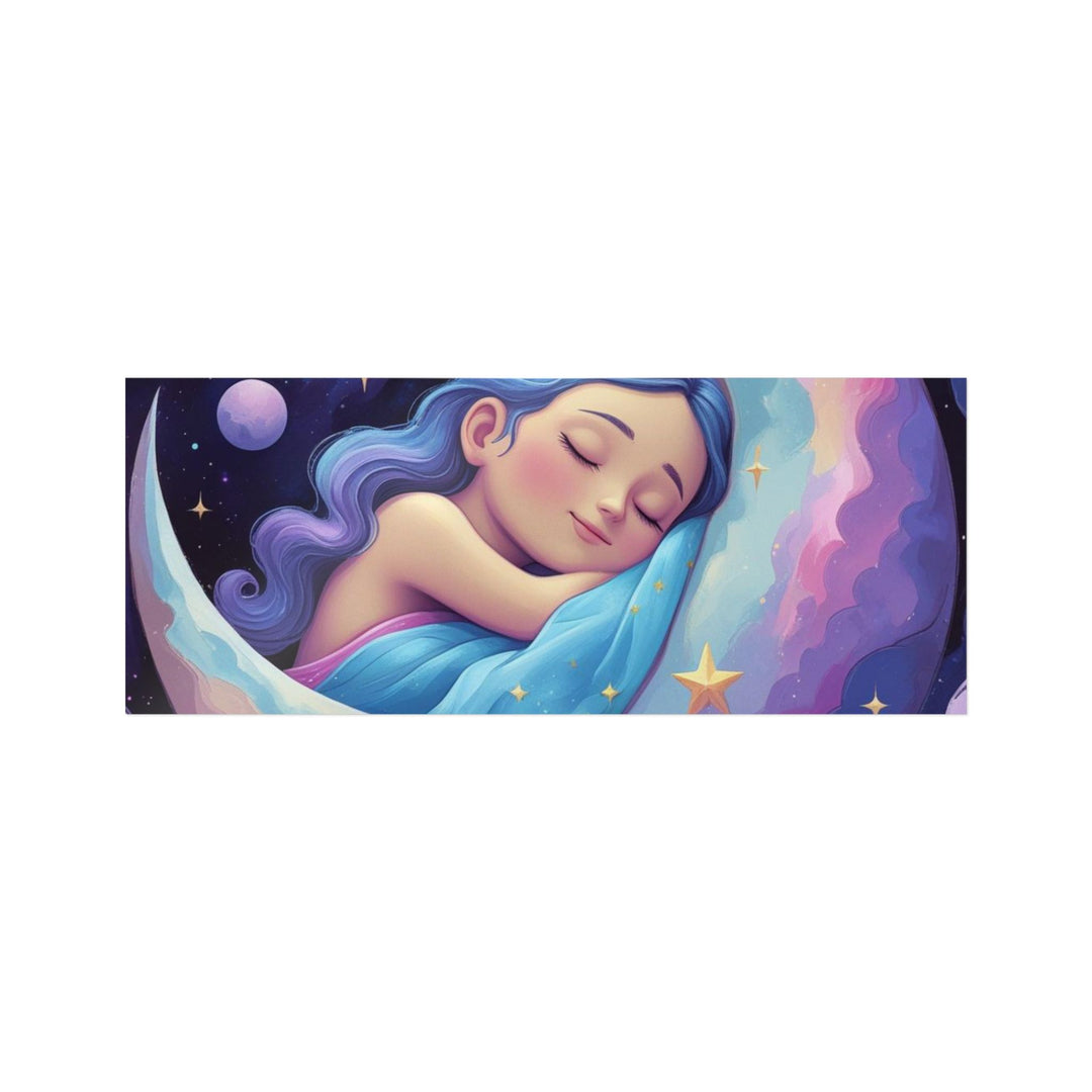 Celestial Girl Moon Dream Die-Cut DTF Sticker – Whimsical Night Art