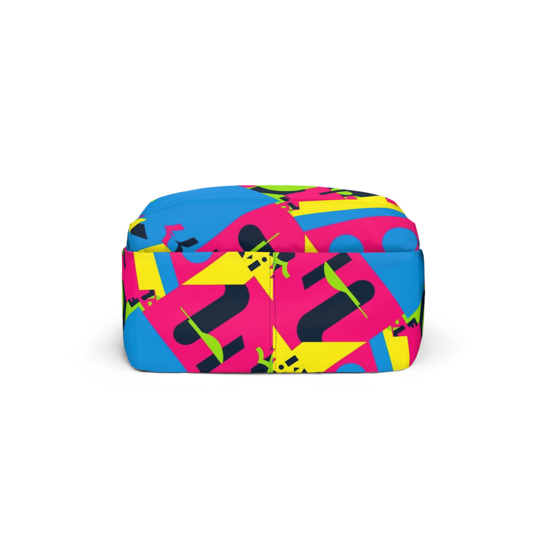 Unisex Classic Backpack – Bold Neon Geometric, Waterproof, Trendy & Comfy