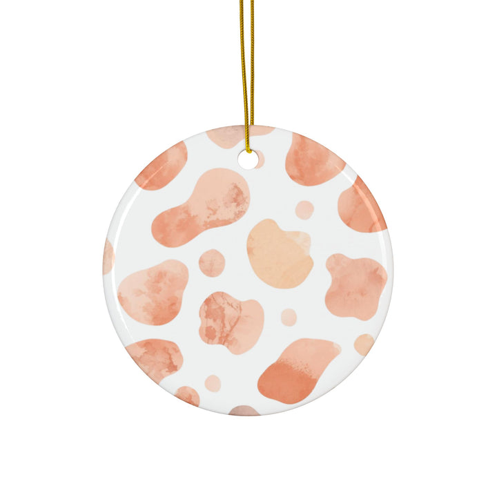 Custom Double-Sided Ceramic Ornaments – Modern Watercolor Abstract Print
