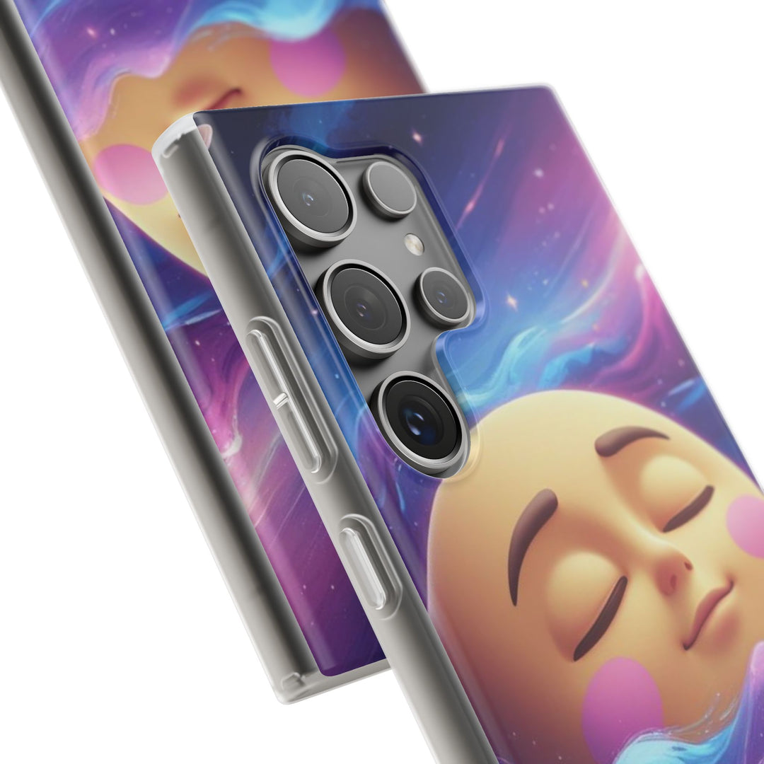Flexi Case – Dreamy Galaxy Moon | Slim, Stylish & Durable Phone Cover