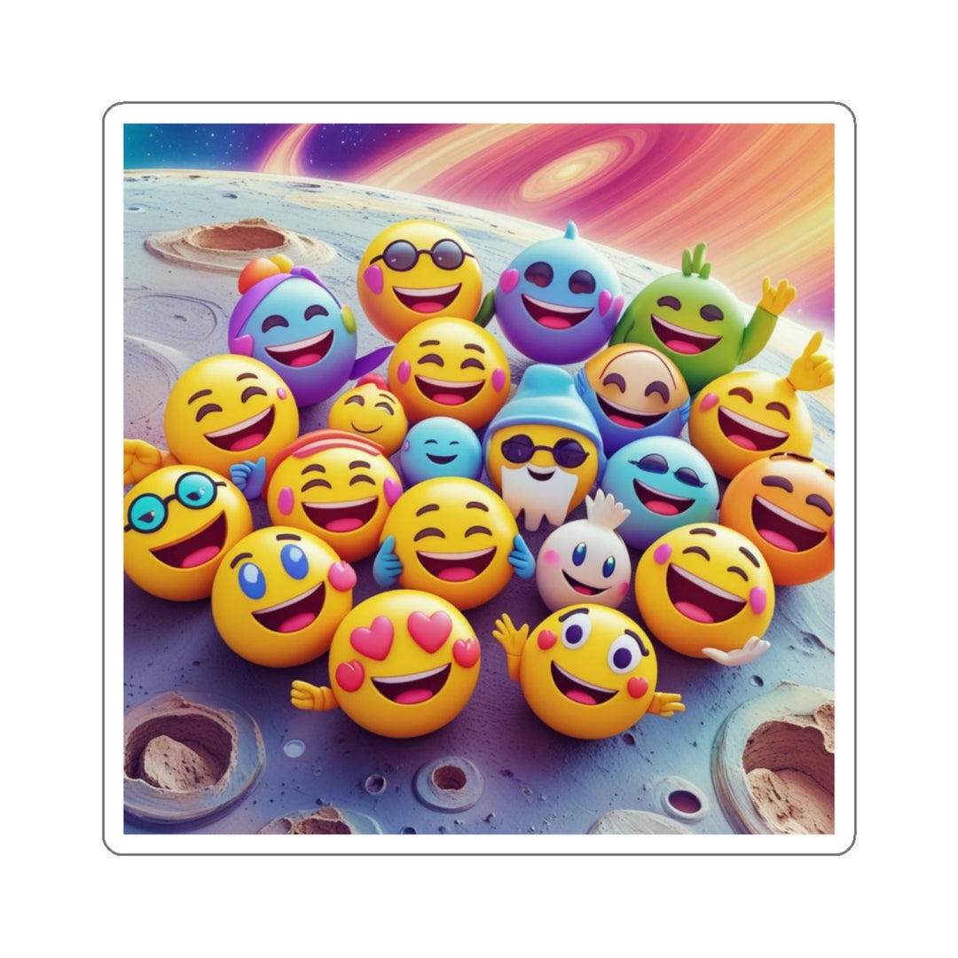 Custom Die-Cut Stickers – Space Emojis | Vibrant, Durable & Trendy