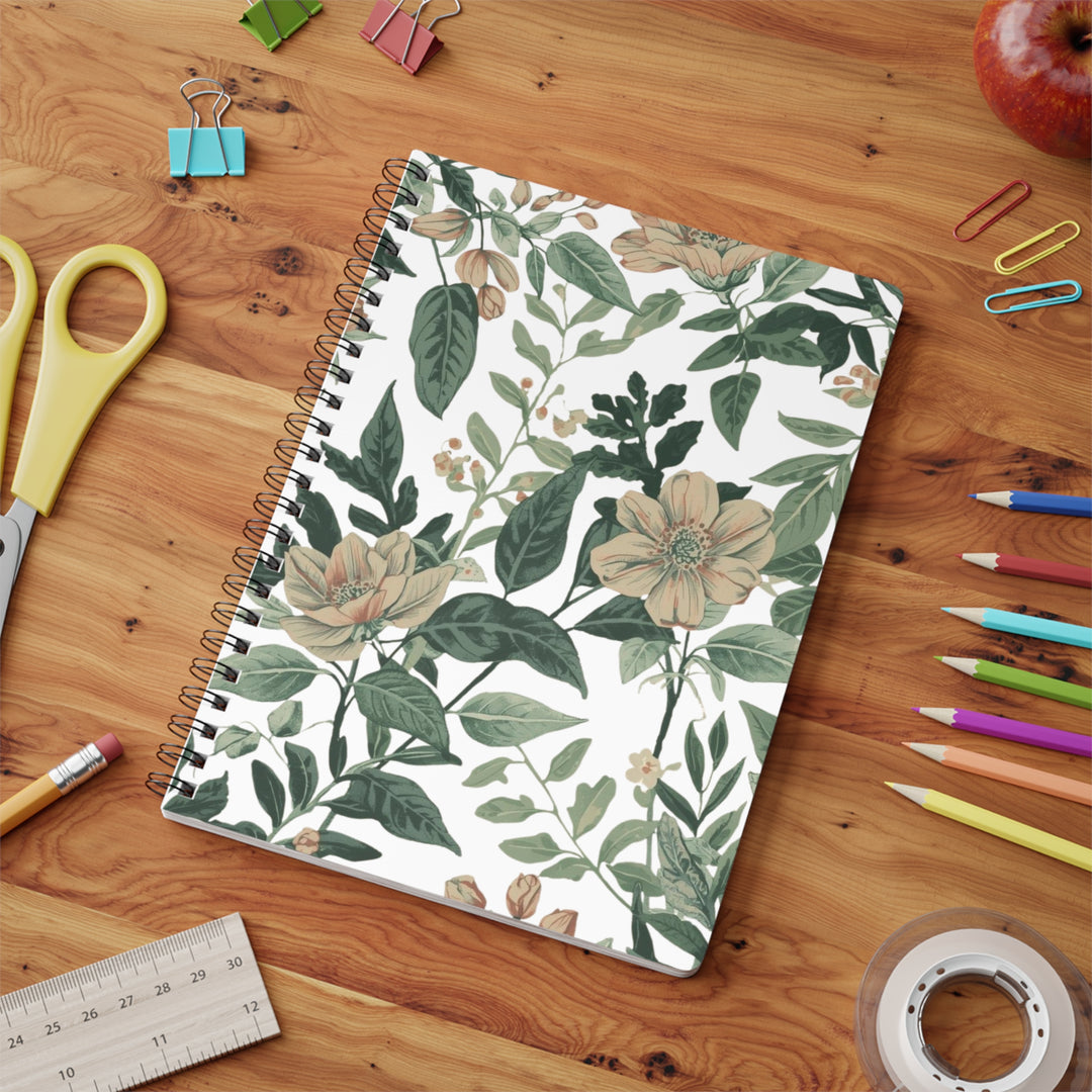 Vintage Floral A5 Wirobound Softcover Notebook – Chic Botanical Journal