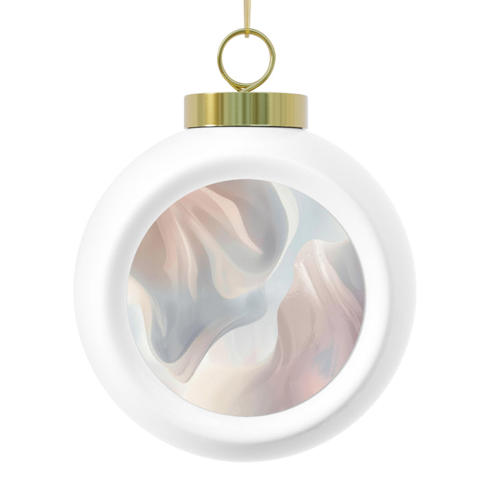 Personalized Pastel Holiday Ball Ornament – Modern Chic, Custom Gift Keepsake