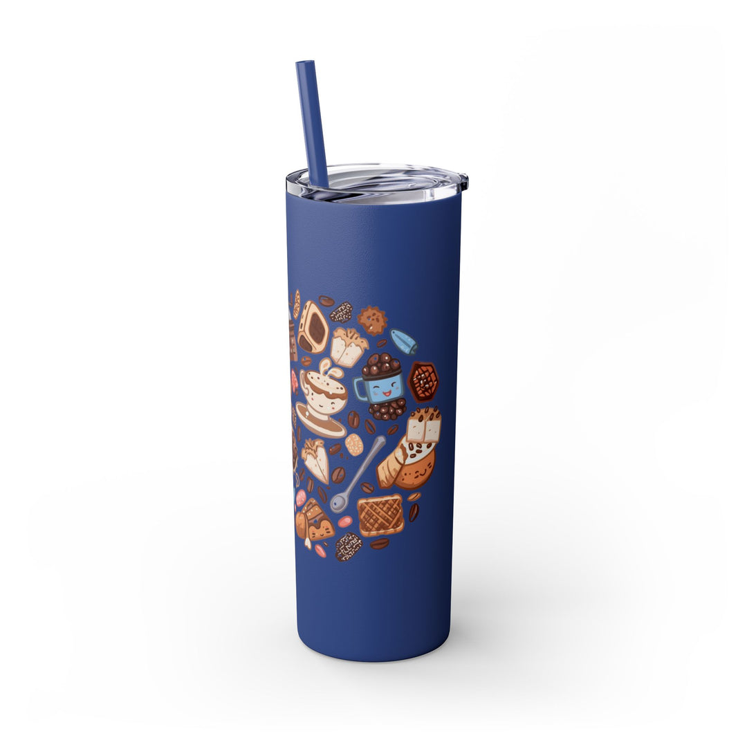 20oz Skinny Tumbler w/ Straw – Whimsical Café Desserts, Thermal, Stainless