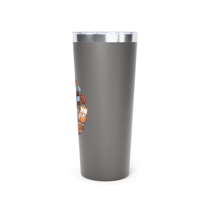 Café Whimsy 22oz Copper Vacuum Insulated Tumbler – Cute Coffee Cartoon Cup