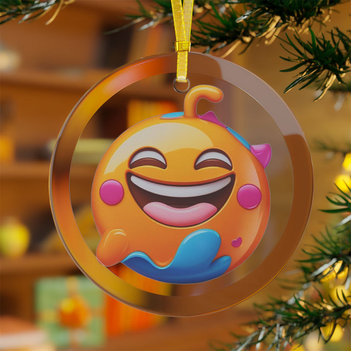 Custom Emoji Glass Ornaments – Handcrafted, Cheerful & Playful Decor Gift