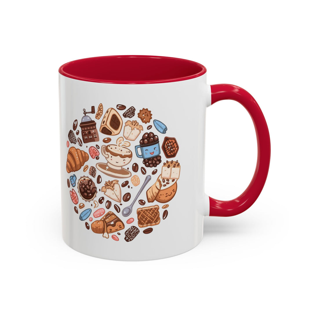 Colorful Cartoon Café Mugs 11oz/15oz – Playful Coffee & Dessert Art Cups