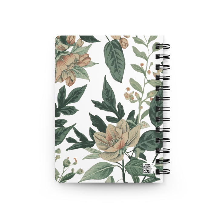Vintage Floral Spiral Bound Journal – Custom Botanical Notebook, 5x7/A4
