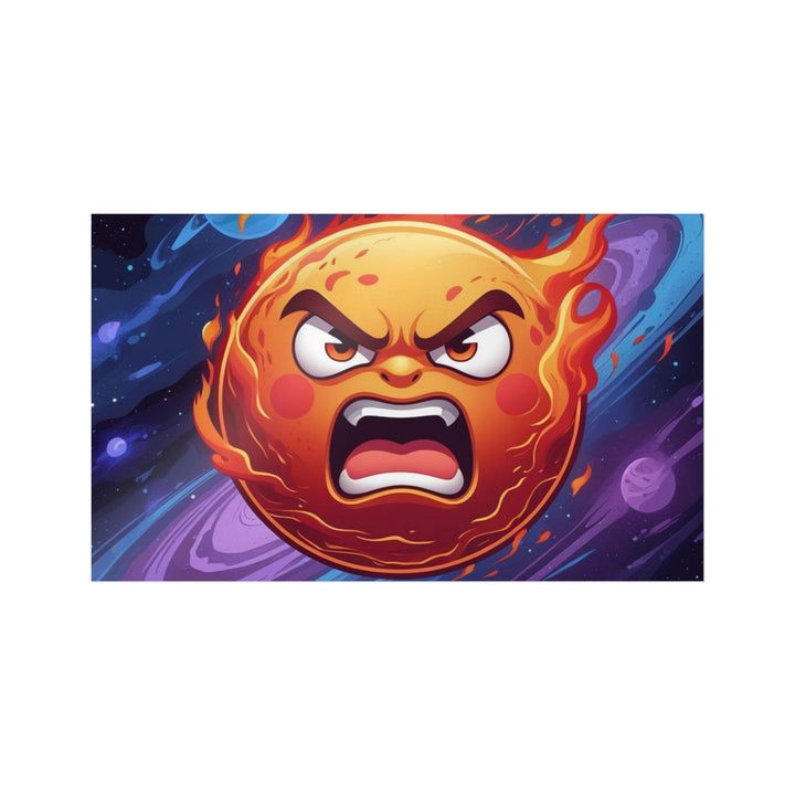 Fiery Cosmic Sun Die-Cut DTF Sticker – Bold, Vibrant & Weatherproof Art