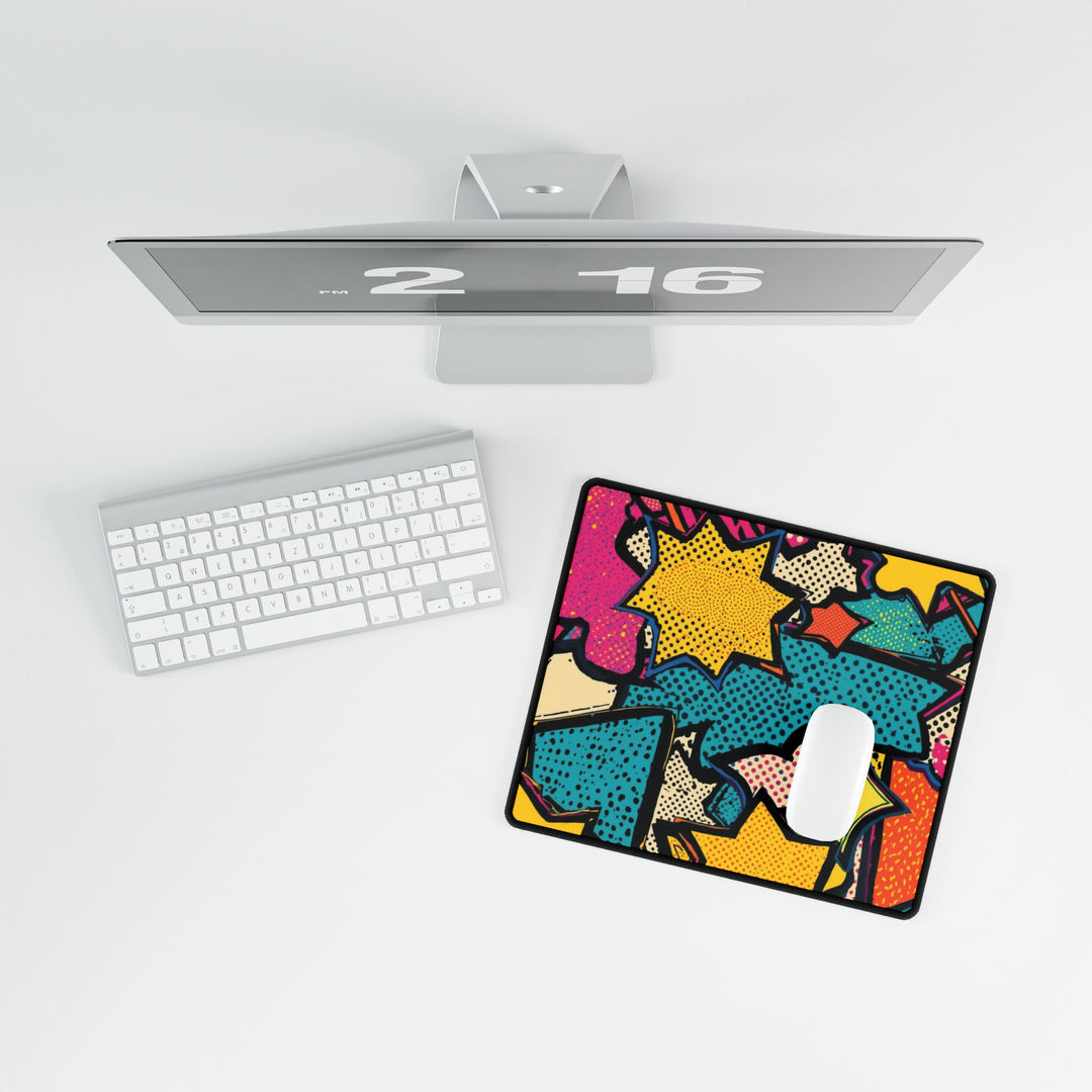 Pop Art Desk Mat – Vibrant Comic Book Style, Durable & Waterproof Workspace