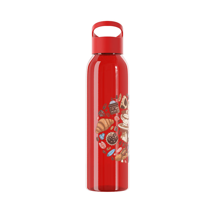 Sky Water Bottle – Cute Coffee & Dessert Cartoon, 21.9oz, BPA-Free, Trendy