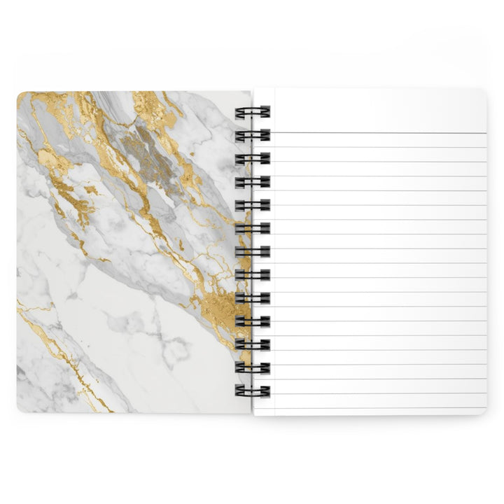 Marble Gold Spiral Journal – Luxe, Durable & Customizable Notebook