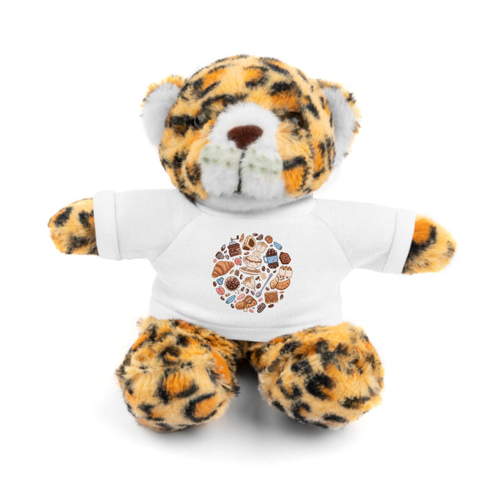 Custom Stuffed Animal w/ Coffee & Dessert Tee – Cute Plush Gift 8”
