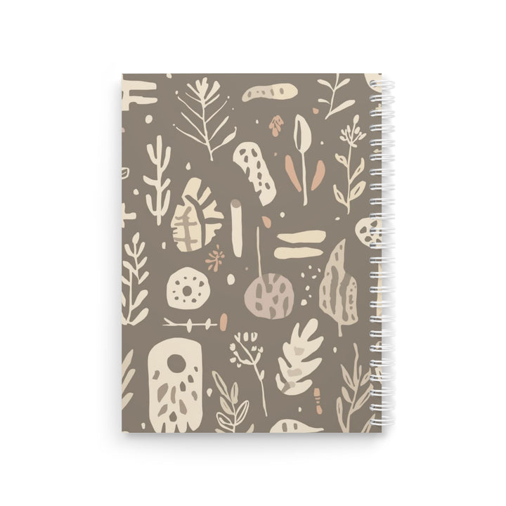 Custom Boho Botanical Spiral Notebook – Minimalist, Artsy & Trendy Journal