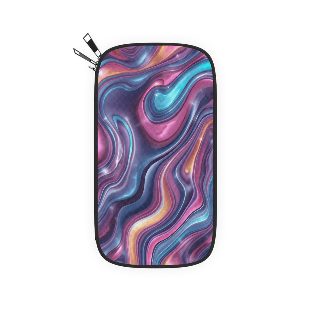 Ultimate RFID Passport Wallet – Iridescent Marble Swirl, Vegan Leather