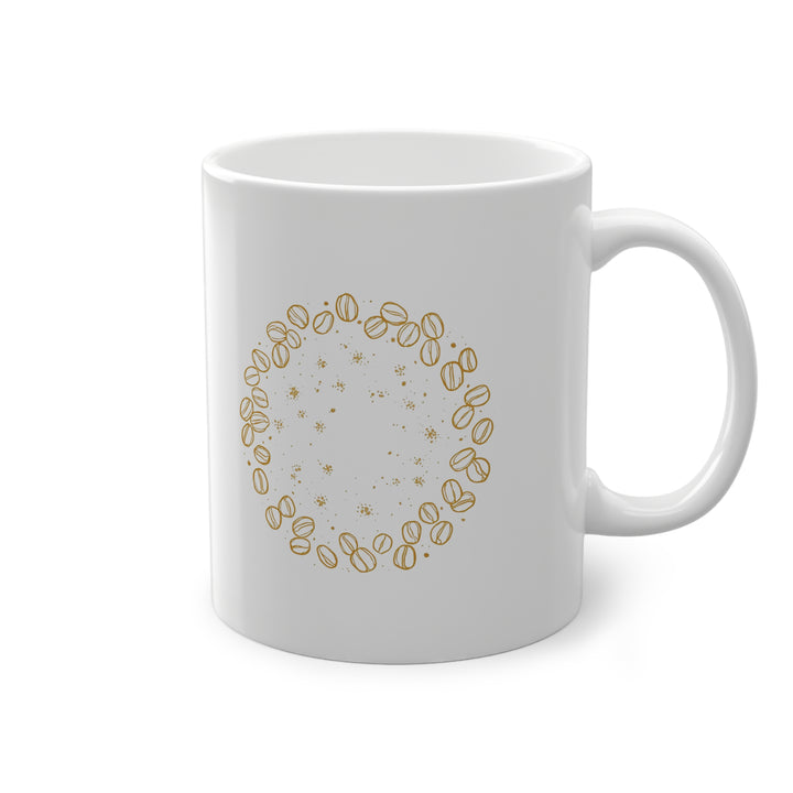 Trendy 11oz Custom Coffee Mug – Hand-Drawn Beans, Artistic Café Vibes