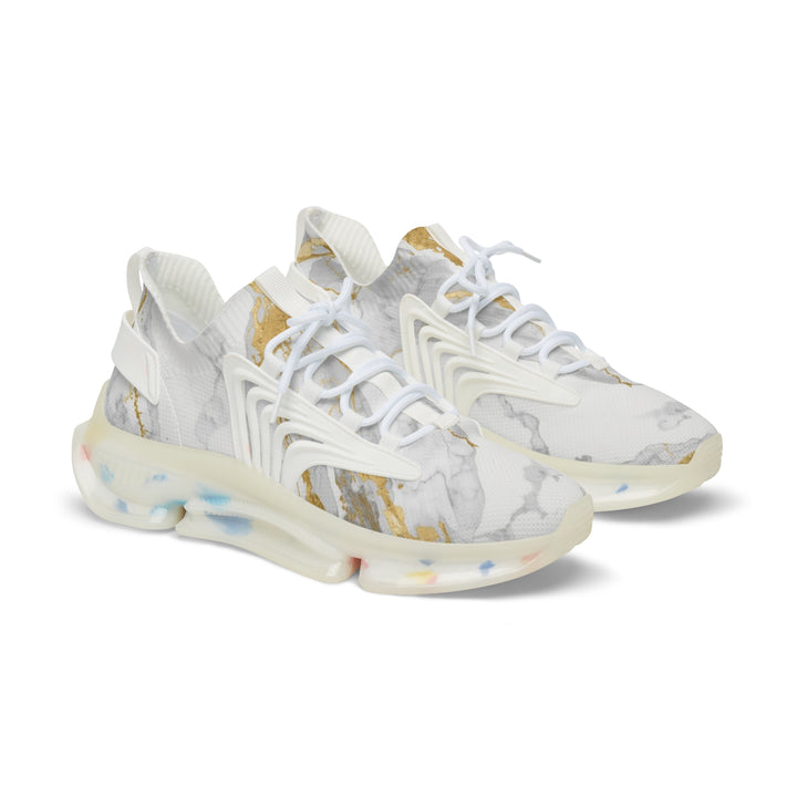 Men’s Mesh Sneakers – Marble Gold Design, Breathable, Fashion-Forward Comfort