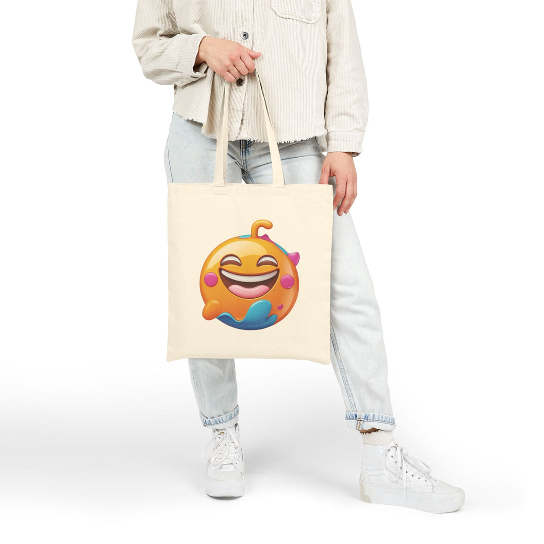 Cheerful Emoji Canvas Tote Bag – Eco-Friendly, Durable & Trendy Carryall