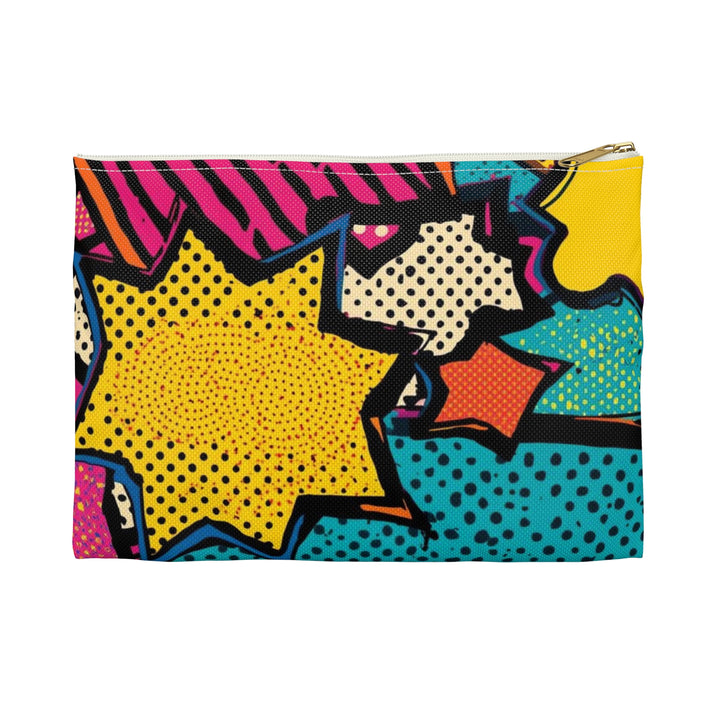 Pop Art Chic Accessory Pouch – Retro Comic Book Makeup & Tech Bag